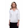 City Collection Womens Pippa 3/4 Sleeve Knit Blouse