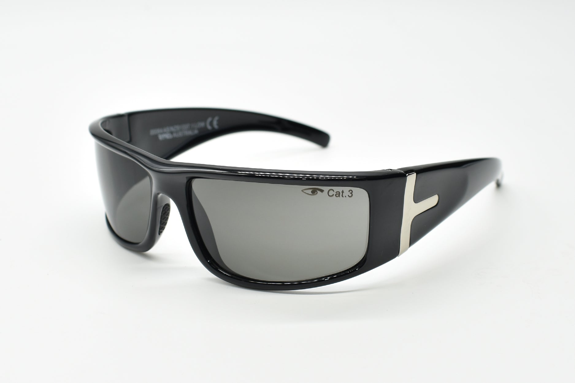 Allure Safety Glasses Gloss Black Grey Tint
