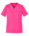 Biz Care Womens Pink Scrub Top