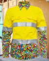 TradeMutt Womens Bonza LS Hi Vis Shirt Taped