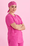 Biz Care Pink Ribbon Scrub Hat