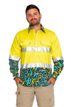 TradeMutt Mens Spun Out L/S Hi Vis Shirt