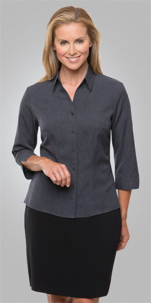 City Collection Womens Ezylin 3/4 Sleeve Shirt