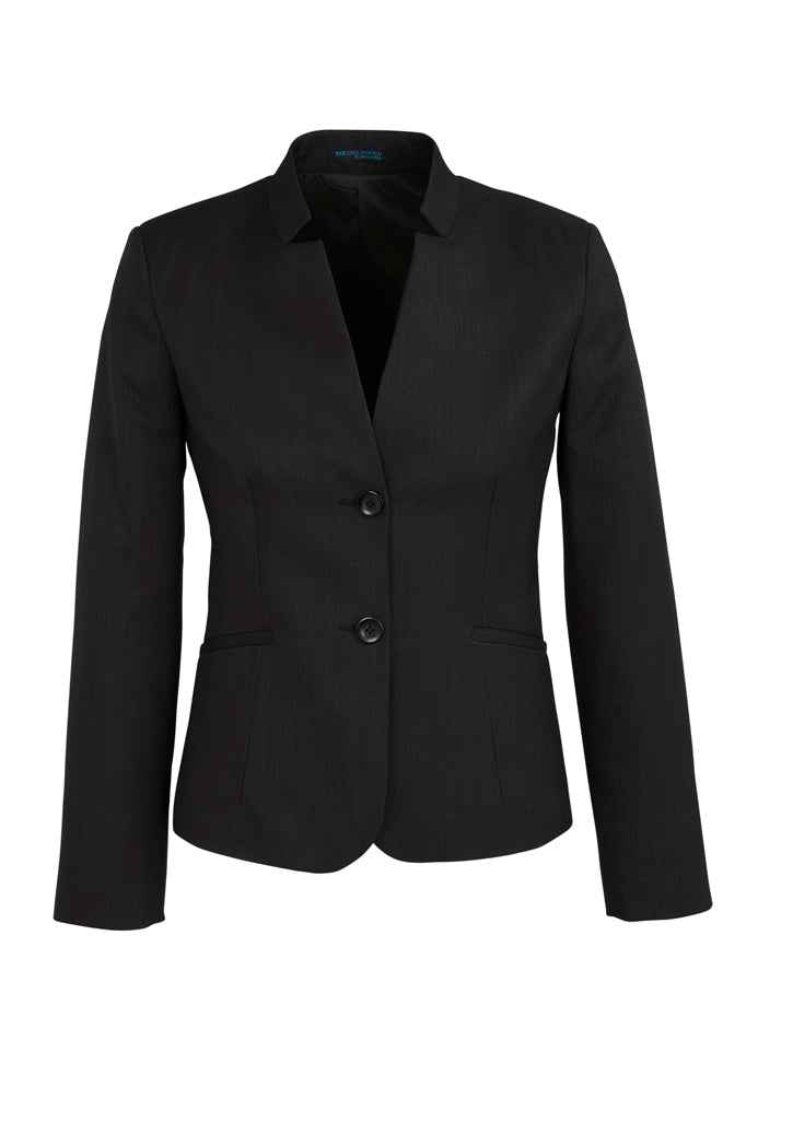 Biz Corporate Womens Short Jacket with Reverse Lapel