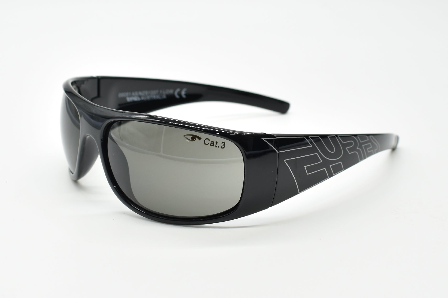 Eyres XCCESS Shiny Black Frame Grey Lens Safety Glasses