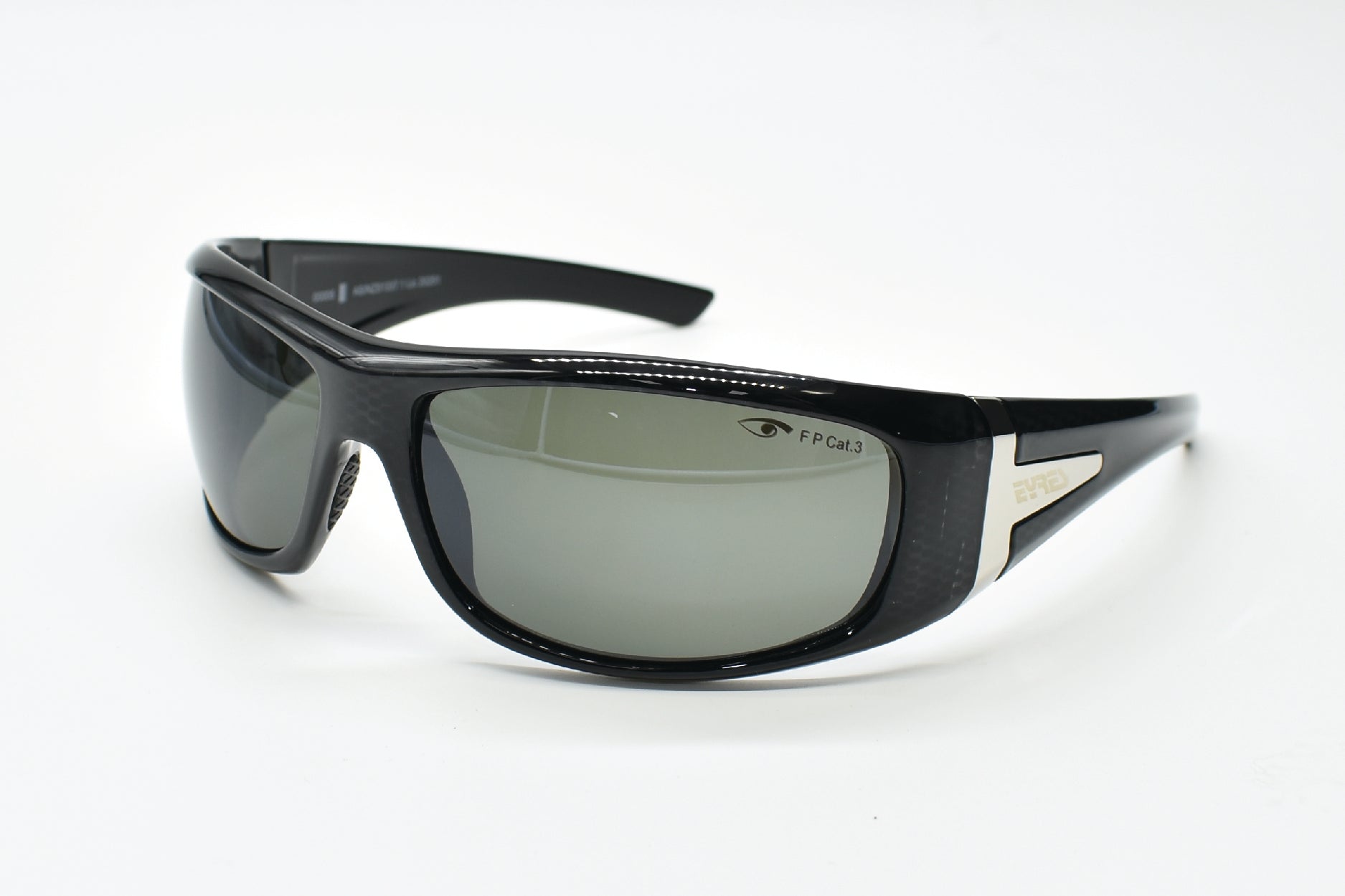 Eyres SPACE Crystal Black Snake Frame Polarised Grey Lens Safety Glasses