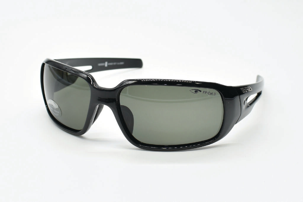 Eyres CHILLI Shiny Black Frame Polarised Grey Lens Safety Glasses