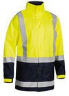 Bisley Mens 2-Tone Hi-Vis Rain Shell Jacket Taped