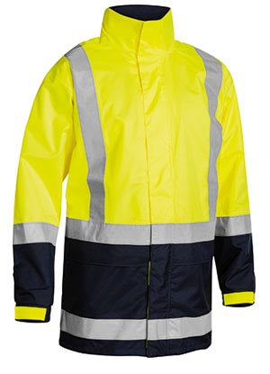 Bisley Mens 2-Tone Hi-Vis Rain Shell Jacket