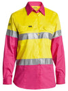 Bisley Womens L/S 2 Tone Lightweight Shirt Taped
