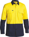 Bisley Mens X-Airflow 2-Tone Hi-Vis Ripstop LS Shirt