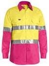 Bisley Mens Hi-Vis Lightweight LS Taped Shirt