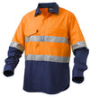 KingGee Mens Core Workcool L/S 2 Tone Closed Front Shirt Taped