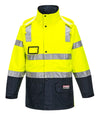 Portwest Mens Huski Transit 2 Tone Rain Jacket Shoulder Taped