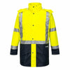 Huski Mens Core Farmers 2-Tone Hi-Vis Waterproof Taped Jacket
