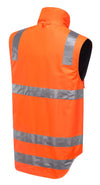 Portwest Mens Huski Core Traffic Hi Vis Reversible Vest Shoulder Taped