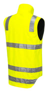 Portwest Mens Huski Core Traffic Hi Vis Reversible Vest Shoulder Taped