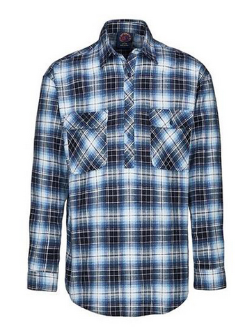 Milton Mens Flannelette Closed Front L S Shirt