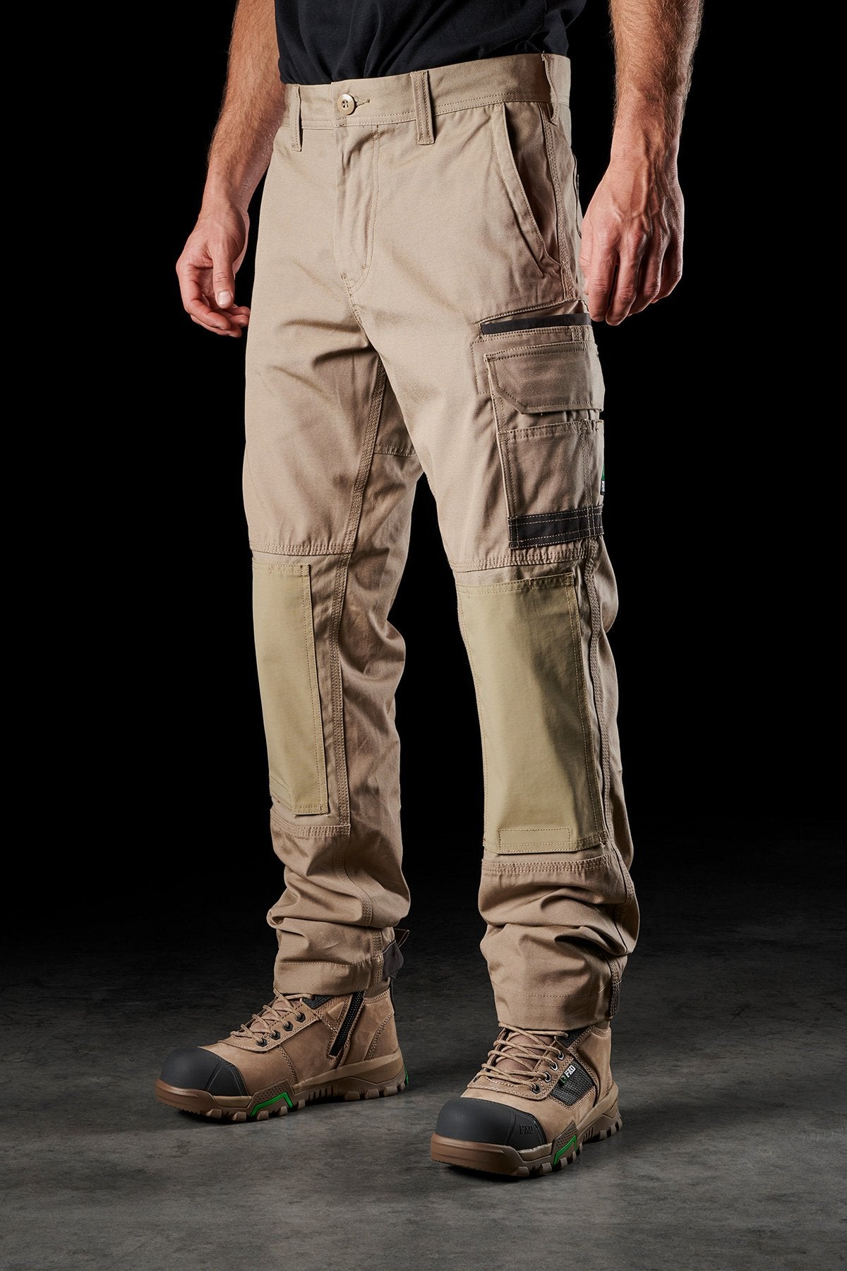 Mens Site King Multi Pocket Cargo Work Trousers with an