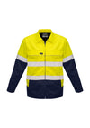 Syzmik Mens 2 Tone Cotton Drill Jacket Taped