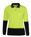 JBs Wear Womens Comfort 2Tone LS Polo